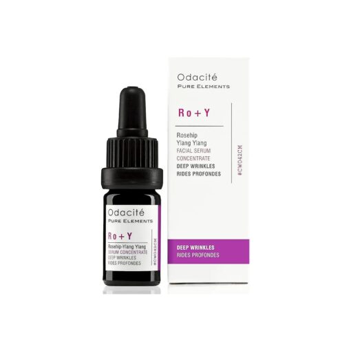 Odacite Anti Aging Serum Concentrate with Rosehip + Ylang-Ylang - Lightweight Facial Serum For Mature Skin, Fine Lines, Nourishes for Look of Plump, Youthful Skin - 0.17 Fl, Oz