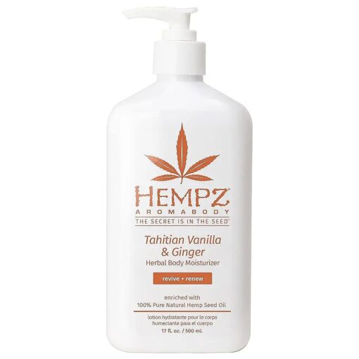 Hempz Tahitian Vanilla & Ginger Herbal Body Moisturizer, 17 Ounce