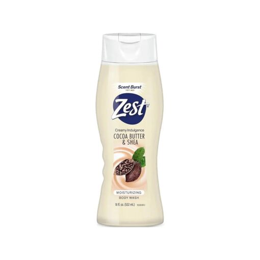 Zest Body Wash, Creamy Cocoa Butter & Shea 18 oz ( Pack of 2 )