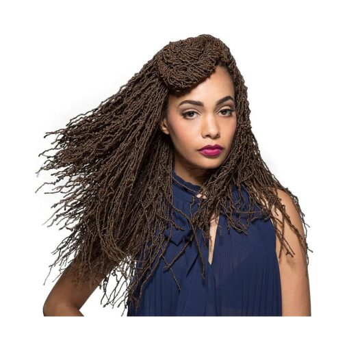 Bobbi Boss Synthetic Hair Crochet Braids African Roots Braid Collection Micro Locs 18" ( 4 - Pack, 1B )