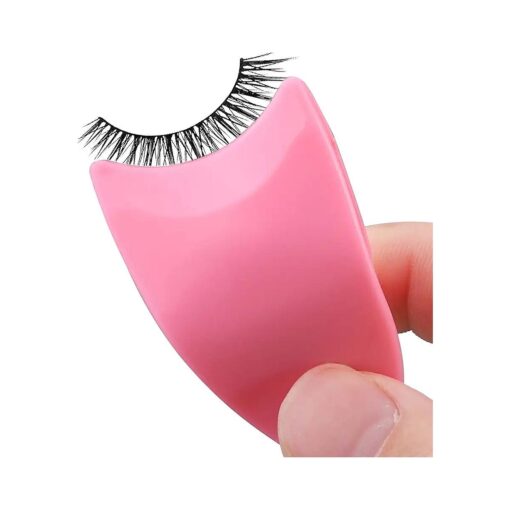 Eyelash Applicator Tool 35mm Width Lash Applicator Clip, 1PCS Eyelash Tweezers for False Lashes, Pink