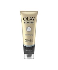 Olay Detoxifying Face Scrub with Vitamin C and Black Charcoal, 4.2 Fl Oz