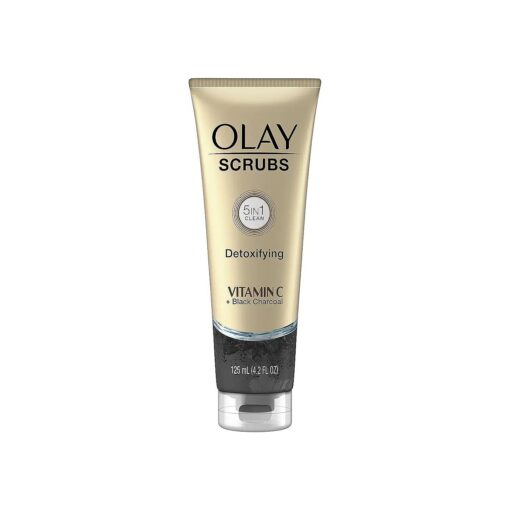 Olay Detoxifying Face Scrub with Vitamin C and Black Charcoal, 4.2 Fl Oz