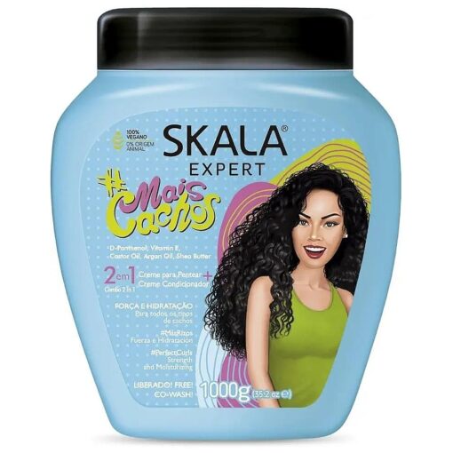 SKALA Mais Cachos for hair type 3ABC - 2 IN 1 Conditioning Treatment Cream & Cream To Comb 35.2oz