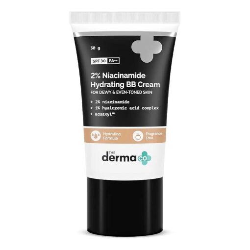 2 % Niacinamide Hydrating BB Cream with SPF 30 PA++ Enriched with 1 % Hyaluronic Acid Complex & Aquaxyl ( tm ) - 30 g | 02 - Nude Glow