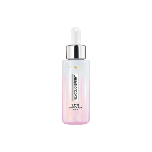 L'Oreal Paris Brightening Serum, 1 % Glycolic Acid, 2 % Niacinamide Serum, Visibly Minimizes Spots, Reveals Even Skin Tone, Glycolic Bright Skin, 15ml ( 0.52 oz )