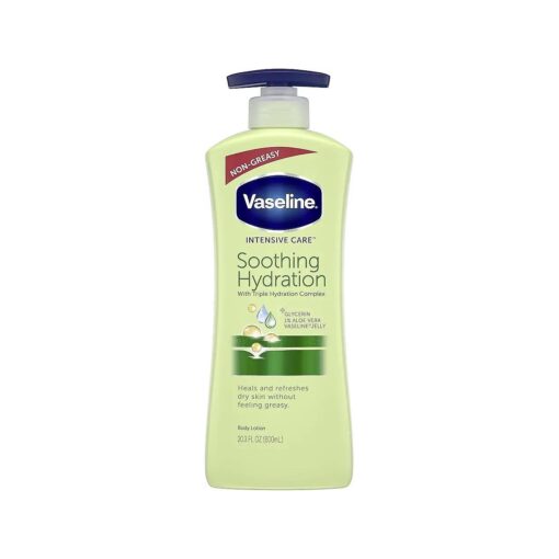 Vaseline Intensive Care Lotion 20.3 Ounce Aloe Soothe Pump ( Dry ) ( 600ml ) ( 2 Pack )