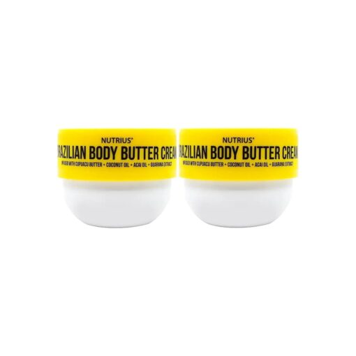 | Brazilian Body Butter Cream 2-Pack | Smooth, Fast-Absorbing, Non-Greasy | Infused With Cupuacu Butter