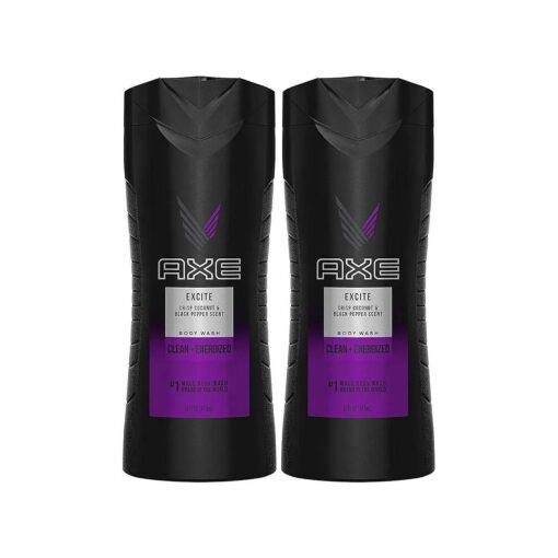 AXE Excite Revitalizing Shower Gel, 16 Fl Oz, 2 Pack