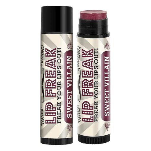 Doctor Lip Bang 's BUZZING Lip Balm | Lip Freak | 100 % All Natural | Cruelty Free | Sweet Villain | 2 Pack