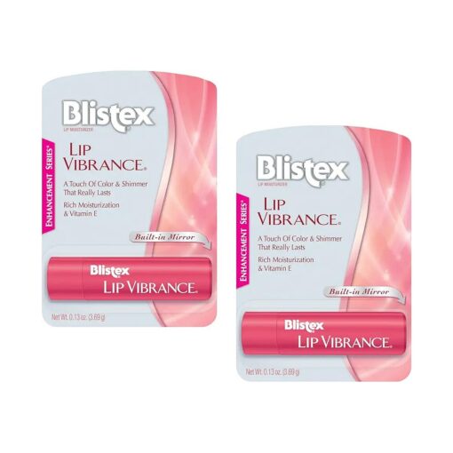 2 Pk Blistex Lip Vibrance Lip Protectant, ( Build-in Mirror )