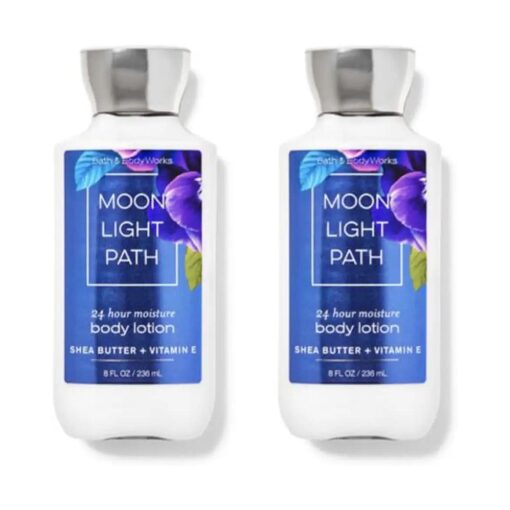 Bath & Body Works Bath and Body Works Moonlight Path Super Smooth Lotion Sets Gift For Women 8 Oz -2 Pack ( Moonlight Path ) blue 16 Fl Oz