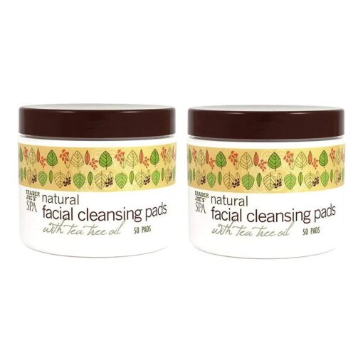 2 Pack Trader Joe 's Spa Natural Facial Cleansing Pads with Tea Tree Oil