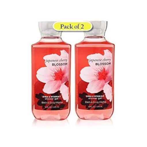 Bath & Body Works Shea Enriched Shower Gel, Japanese Cherry Blossom, 10 oz ( Pack of 2 )