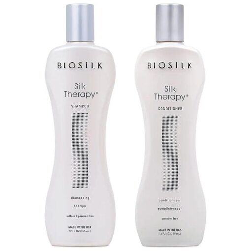 BIOSILK Silk Therapy Duo Set Shampoo and Conditioner - 12 Fl Oz ( Pack of 2 )