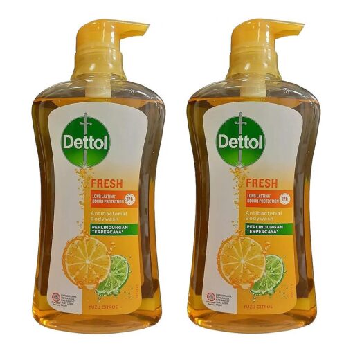 Dettol Anti Bacterial pH-Balanced Body Wash, Fresh, 21.1 Ounce/625 Ml ( Pack of 2 ) for Moisturizing