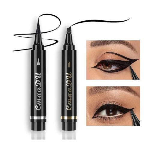 AMY 'S DIARY 2 Pcs Waterproof Eyeliner Pen Super Slim & Thick Black Professional Makeup Liquid Eye Liner Pencil Long Lasting for Women ( C1 )