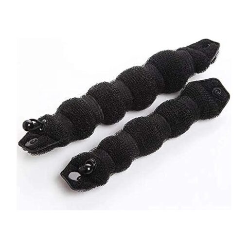 Set of 2 Black Magic Hair Styling Styler Hot Hair Donut Bun Ring Styler Maker for Women Lady Girls ( 1 large+1 small )