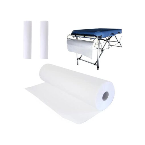 2 Roll Disposable Non-Woven Bed Sheet, 50 Pcs/Roll Massage Table Sheets, 31.5" X 70" Salon Beauty Facial Bed Cover for Massage, Lash, Tattoo Bed, Spa