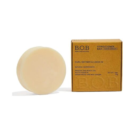 B.O.B BARS OVER BOTTLES Solid Intense Conditioner Bar | For Curly Hair | Two in One May Be Applied as Leave-in| Hair Care, Ideal Ph Balance | Natural, Vegan | Eco-friendly, Sustainable, Plastic Free