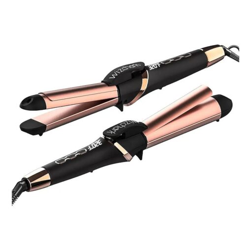 2 in 1 Hair Straightener and Curler, 1.25 Inch Flat Iron Curling Iron in One, 1 1/4 inch Ceramic Negative Ionic Hair Curler for Short Long Hair, Dual Voltage for Travel, Auto Shut-Off