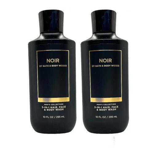 Bath and Body Works 2 Pack Men 's Collection 2 in 1 Hair and Body Wash NOIR .