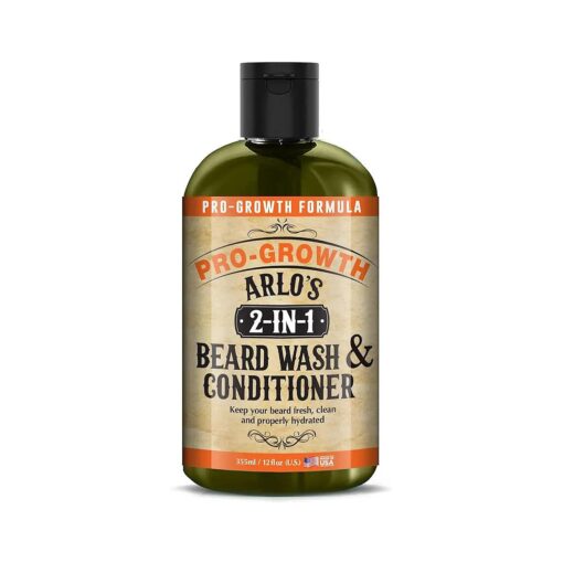 Arlo 's 2-in-1 Beard Wash and Conditioner 12 oz, - Pro Growth Formula