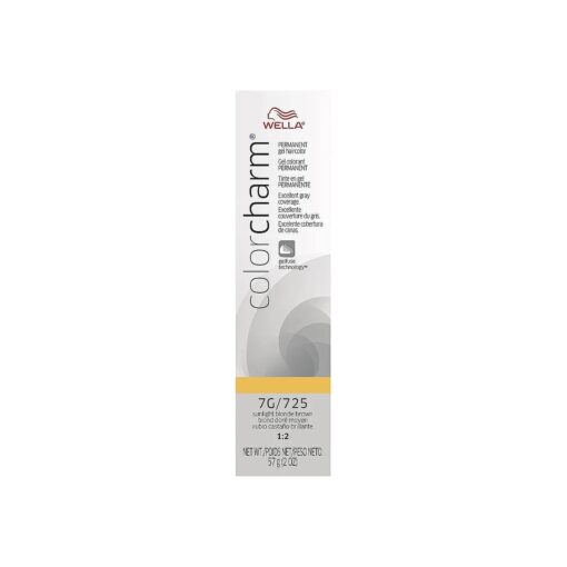 WELLA colorcharm Permanent Gel Hair Color for Gray Coverage, 7G Sunlight Blonde Brown, 2 oz