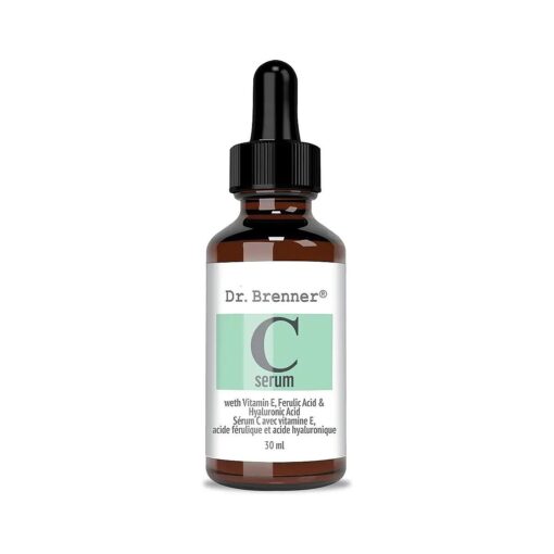 Vitamin C Serum 20 % Pure L-Ascorbic Acid, Ferulic Acid, Vitamin E and Hyaluronic Acid for Face and Eyes Natural Anti Aging Anti Wrinkle 1oz, by Dr. Brenner