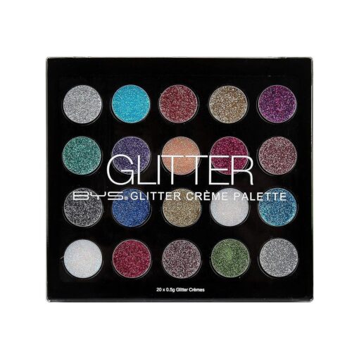 BYS Glitter Gel Makeup Palette - 20 Shades, Suitable to use on all areas of the face