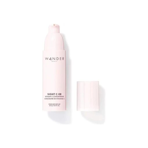 Wander Beauty Sight C-er Vitamin C Concentrate - 20 % Vitamin C Cream to Plump, Brighten, & Hydrate Face - Brightening Moisturizer with Vitamin E, Kakadu Plum, Niacinamide, & Hyaluronic Acid - 1.01 oz