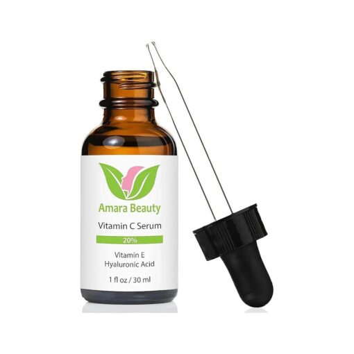 Vitamin C Serum for Face 20 % with Hyaluronic Acid & Vitamin E, 1 fl, oz .