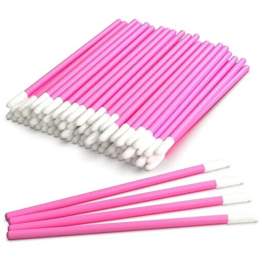 200 Disposable Lip Brushes, Lipstick & Lip Gloss Applicators Lint Free Lip Wands for Makeup