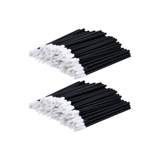 200 PCS Disposable Lip Brushes Makeup Lipstick Brush Black