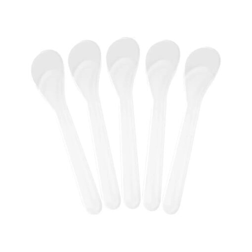 200 Pack Cosmetic Makeup Spatulas 5 Inch Disposable Plastic Spatula Facial Skincare Face Mask Spatula ( Translucent )