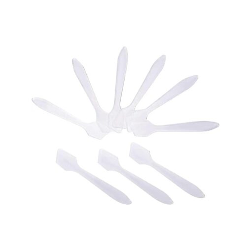 200 Pack Cosmetic Makeup Spatulas 3.2 Inch Disposable Plastic Spatula Facial Skincare Face Mask Spatula ( Translucent )