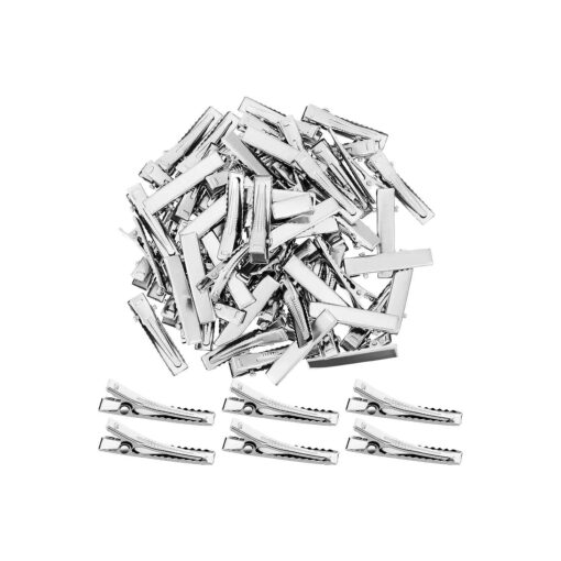 200 Pieces Alligator Hair Clips Metal Duck Bill Hair Clips Flat Top Single Prong Hairpins for Hair Styling DIY Accessories ( 1.77 inch )