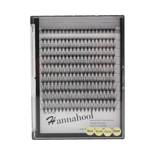 200Pcs 20Roots Individual False Lashes Mixed 8-10-12-14mm/9-11-13-15mm/10-12-14-16mm/16-18mm/18-20mm 0.07 Thickness Natural Cluster Lashes Makeup Volume Eye Lashes Extensions ( 9-11-13-15mm )