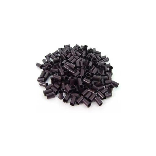 200 PCS 3.5 mm Dark Brown Color Copper Tubes Beads Locks Micro Rings for I Tipped Human Hair Extensions