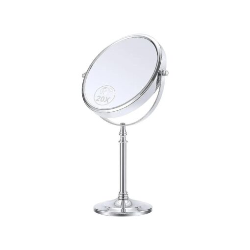 Makeup Mirror with 20X Magnification, 20X Magnifying Mirror with Stand, 360degRotation Desktop Mirror, Tabletop Mirror with 20X Magnification, Double Sided Vanity Mirror for Detail Makeup 8 in