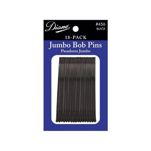 Diane Jumbo Bob Pins, Black, 18/card