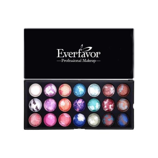 21 Color Everfavor Makeup Palette Shimmer Eyeshadow Palettes Baked Eye Shadows Cosmetics Pallet with Galaxy Colors ( 21 Color, 04 )