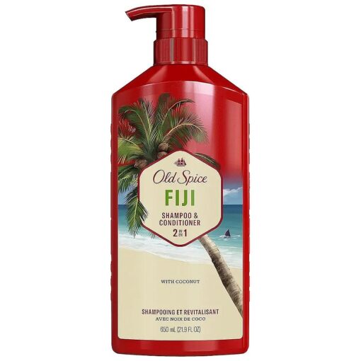 Old Spice Fiji 2-in-1 Shampoo and Conditioner for Men, 22 Fl Oz