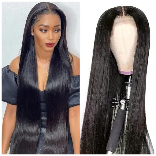 13x4 Straight Lace Front Wigs Human Hair HD Lace Frontal Wigs 180 % Density Brazilian Virgin Human Hair Wigs Pre Plucked With Baby Hair No Split Softness Wigs Full And Thick 22 inch