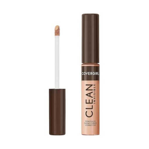 Covergirl Clean Invisible Concealer, Lightweight, Hydrating, Vegan Formula, Warm Nude 123, 0.23oz