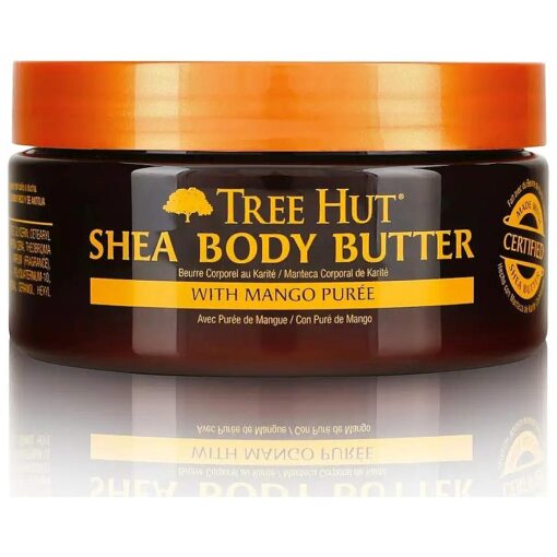 Tree Hut 24 Hour Intense Hydrating Shea Body Butter Tropical Mango, 7oz, Moisturizer with Pure Shea Butter for Nourishing Essential Body Care