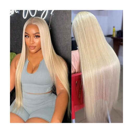 Blonde Lace Front Wig Human Hair Wigs for Women 13x4x1 Lace Straight Brazilian Virgin Human Hair Lace Frontal Wigs Human Hair ( T Part Wig ), 24 Inch