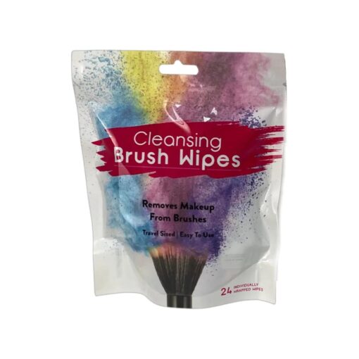 24 Individually Wrapped Makeup Brush Cleansing Cloths - Quick & Convenient Brush Cleaner Wipe- For Make up Artists Cosmetology Students Make up Tutorial ON THE GO, Travel TSA Approved