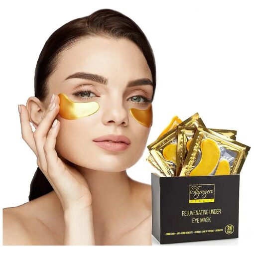 ( 24 PAIRS ) Rejuvenating Under Eye Mask for Puffy Eyes - Dark Circles Under Eye Bags Treatment - 24k Gold Anti-Aging Under Eye Patches - Under Eye Pads w/Hydrating Gel - Wrinkle Care for Women and Men