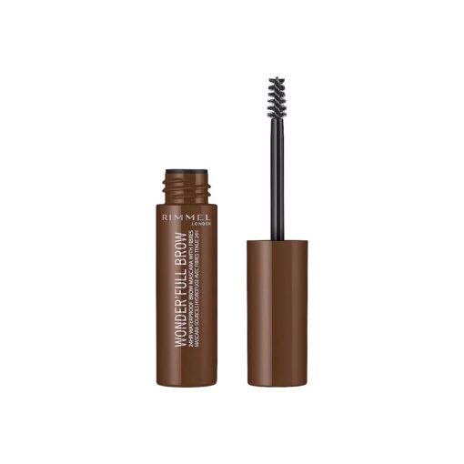 Rimmel London Wonder'Full 24HR Eyebrow Mascara, Long-Wearing, Waterproof, Smudge-Proof, 002, Medium Brown, 0.04oz